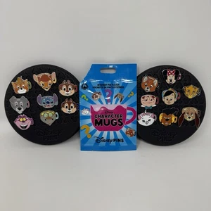 Disney 2024 Character Mugs Mystery Pins Complete Set Of 16 Pins NEW - Picture 1 of 17