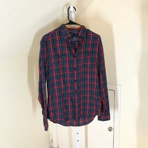 Grayers EUC Herren Trent leichter Slub Twill Knopfleiste rot blau Größe S - Bild 1 von 4
