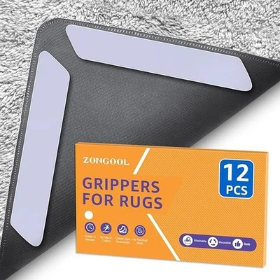Rug Tape, Reusable Washable Grippers for Rugs, Double Sided Non-Slip Rug - Image 1 of 4