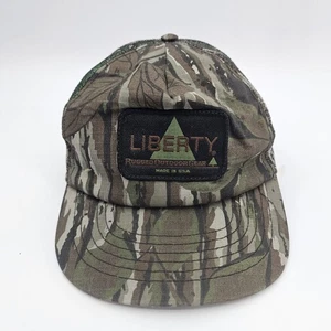 Vintage Liberty Outdoor Gear Camo Mesh Trucker Snapback Hat Made in USA - Picture 1 of 8