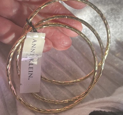 Anne Klein браслет браслет женщин золотой тон комплект из 3. Новый с ярлыками - Изображение 1 из 3