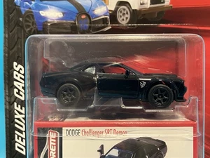 Majorette Deluxe Cars Black DODGE Challenger SRT Demon Carded - Picture 1 of 8