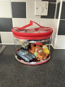 Disney Pixar Cars 5 Piezas Baño Juguete Coche de Carreras Set Sheriff McQueen Mater - Imagen 1 de 18