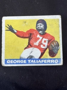 1948 LEAF FOOTBALL CARD #20 GEORGE TALIAFERRO RC INDIANA LOW GRADE POOR - Picture 1 of 4