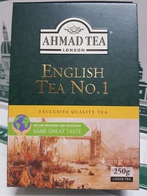 AHMAD TEA , ENGLISH TEA NO. 1 , 250 gr, Té Nero , Scadenza 2027