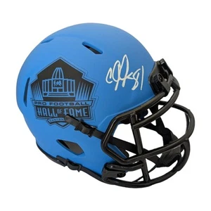 Calvin Johnson Autographed Hall Of Fame Rave Riddell Mini Helmet - Picture 1 of 1