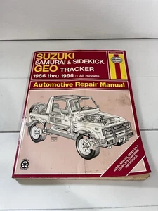 Suzuki Samurai & Sidekick Geo Tracker 1986-1996 manual de reparación automotriz Haynes - Imagen 1 de 2