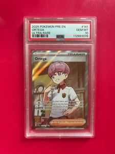 PSA 10 2025 Pokemon PRE EN Ortega Ultra Rare #141 GEM MINT Slab - Picture 1 of 2