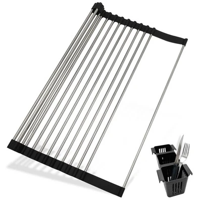 Estante de secado de platos para estación de trabajo bajo montaje fregadero de cocina - acero inoxidable Ro... Foto 1 de 4