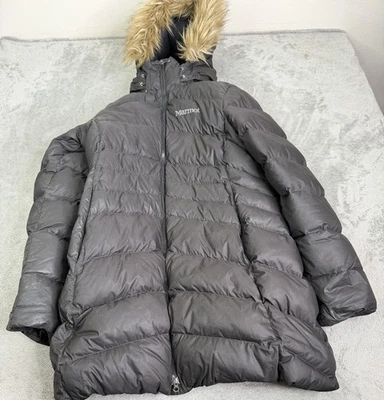 Marmot Women’s Montreal 700 Fill Down Parka Jacket Size Large Black Full Zip - Image 1 of 4