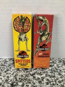 Mini Jawbreakers Raptor & Spitter Bites de colección de los años 90 caja de dulces sellada parque jurásico - Imagen 1 de 6