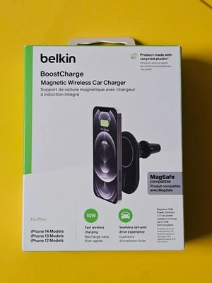 ***SEALED NEW*** Belkin MagSafe-Compatible Magnetic Wireless Car Charger 10W - Image 1 of 2