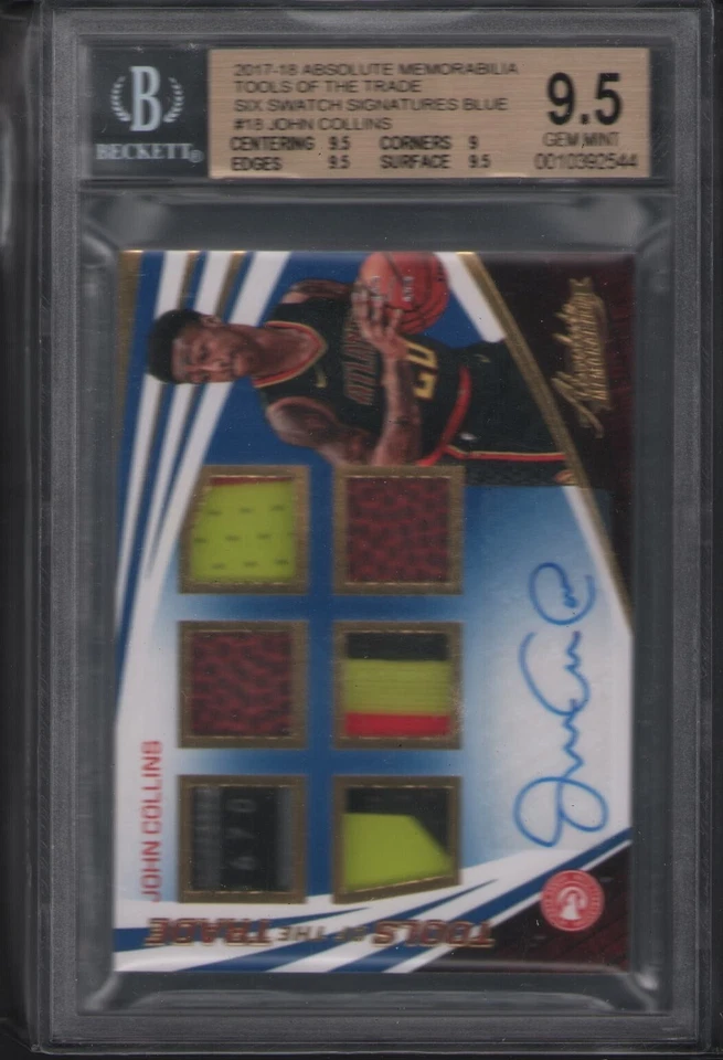 2017-18 Absolute Tools of the Trade Six Swatch John Collins 3/5 Auto BGS 9.5/10 - Image 1 of 1