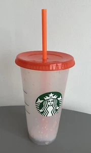 Starbucks Summer Venti Orange Colour Change Cold Cup 24oz - NEW - Picture 1 of 3