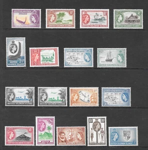 BRITISH SOLOMON ISLANDS SCOTT 89 - 105 MNH/MLH SET - 1956/1960 - Picture 1 of 2