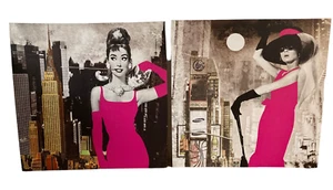 Audrey Hepburn Canvas Prints X 2 Prints 61 cm x 61 Cm Audrey Hepburn Pictures - Picture 1 of 14