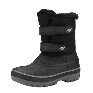 Youth Kids Boys Girls Snow Boots Hook Loop Outdoor Ankle Ski Boots Size 9T-6 - Picture 1 of 53