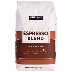 Kirkland Signature miscela espresso, arrosto scuro, chicco intero, 2,5 libbre - Foto 1 di 5