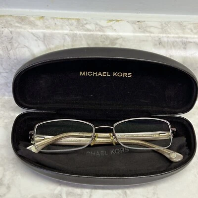 Michael Kors MK312 210 Brown Eyeglass Frames Half Rim Includes Case and Wipe - Image 1 of 4