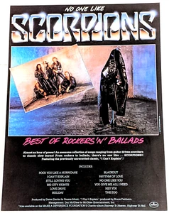 SCORPIONS/1989 BALADS LP Best of rockers 'n' / anuncio impreso de revista de álbum - Imagen 1 de 1
