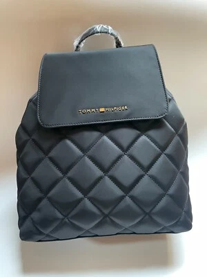 Mochila Tommy Hilfiger - Para mujer nueva con etiquetas - Negra/Dorada Foto 1 de 4