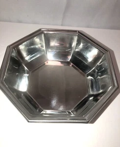 NIB 5.5” Vintage Jean Couzon SSteel Octagon Art Deco Bowl American Airline - Picture 1 of 10