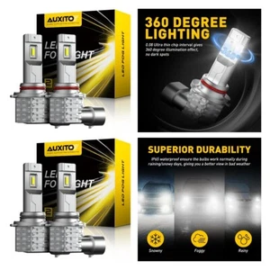 9005 9006 LED Headlights Kit Combo Bulbs 6000K High Low Beam Super White Bright - Picture 1 of 9