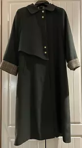 Avoca Collection Trench Coat Med Green Pure Wool Matching Scarf Made in Ireland - Picture 1 of 12