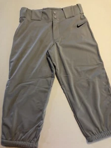 New Nike XL Baseball Pants AQ7976-052 Grey / Black - Picture 1 of 5