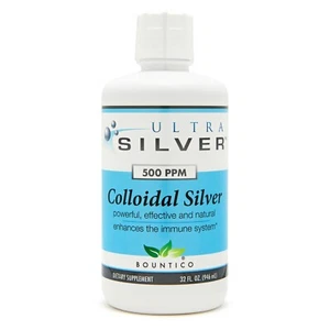 ¡ENVÍO GRATUITO DE 2-3 DÍAS! Plata coloidal mineral 500 PPM 32 oz con gotero gratuito de 4 oz - Imagen 1 de 9