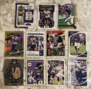 Baltimore Ravens Lot Jonathan Ogden Rookie Card, Lamar Jackson Gold Press Proof - Imagen 1 de 2