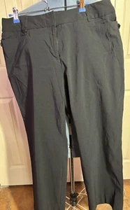 Woman’s Long Dress Pants Size 14 Petite Black By Lane Bryant  - Picture 1 of 8