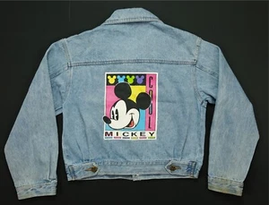 Rare VTG MICKEY & CO Mickey Mouse Cool Denim Jean Jacket 90s Disney Kids Girls - Picture 1 of 7
