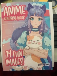 Anime Coloring Books - Set of 2 Books Each With 24 Tearout Pages - Picture 1 of 2