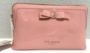 Ted Baker London Kaffara Bow Large Glossy Washbag Cosmetic Makeup Bag Pink NEW - Picture 1 of 1