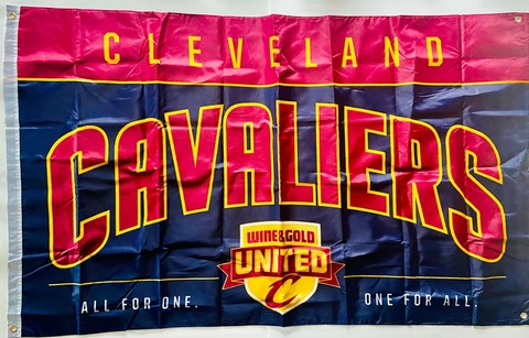 Cleveland Cavaliers Wine & Gold United Large 36"x 58" 2-Sided Flag Cover