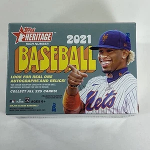 2021 Topps Heritage High Number Baseball Factory Sealed Blaster Box - 8 Packs - Picture 1 of 6