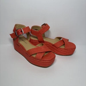 Lucky Brand Bainda Coral Platform Sandals Espadrille Wedge Shoes Women’s Size 6M - Picture 1 of 12
