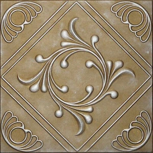 3D Decorative Ceiling Tiles Glue Up R2 Silver Brass Hand Painted Sale!! - Picture 1 of 2