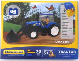 UNIVERSAL HOBBIES KIDS, FORD NEW HOLLAND TRACTOR WITH FRONT LOADER AND FARMER - Picture 1 of 5