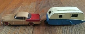 DINKY Meccano England 1958 STUDEBAKER GOLDEN HAWK #169 & Caravan Camper #190 - Picture 1 of 12
