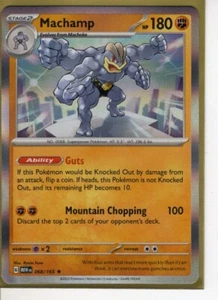 JUEGO DE 151 CARTAS POKEMON HOLO-FOIL RARO MACHAMP ESCARLATA Y VIOLETA 068/165 CASI NUEVO/M - Imagen 1 de 1