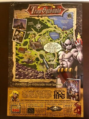 Póster de lanzamiento de tienda promocional Goodman Games Grimtooths Trapsylvania Foto 1 de 4