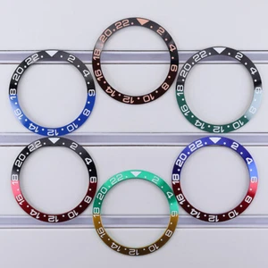 38 mm x 30,7 mm x 1,8 mm GMT Keramiklünette geeignet zum Modifizieren von Bicolor Bicolor - Bild 1 von 16