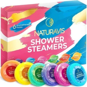 Shower Steamers Aromatherapy Gift Set - Eucalyptus & Mint Scented Shower Bombs - Picture 1 of 7