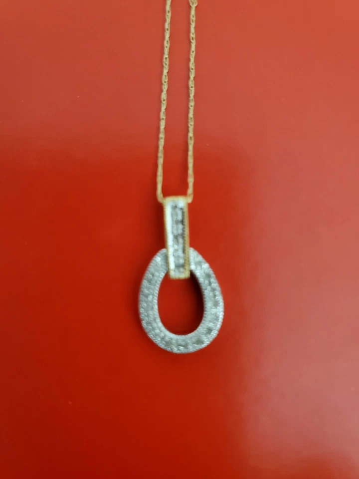 Colar pingente 14k 1/2 CTW - Imagem 1 de 1