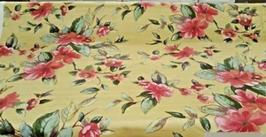 ITC vintage Etude yellow floral drapery/upholstery fabric 57" width NEW - Picture 1 of 11