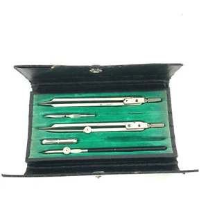 Vintage German Precision Compass Drawing Drafting 5-Tool Set #499 - Picture 1 of 6