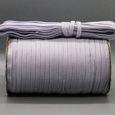 1/4" White Elastic Band (6MM) | DIY Masks | 144 Yards Elastic for Sewing Masks - Image 1 of 4