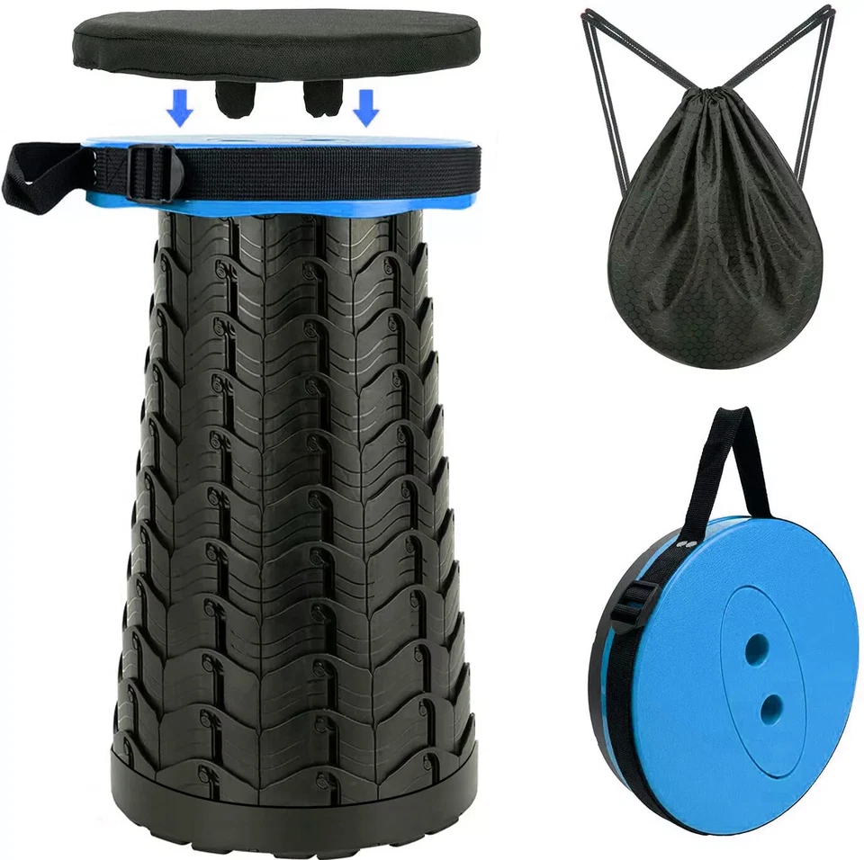 Custom Collapsible Stool With Cushion - Image 1 of 4